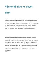 Yếu tố để đưa ra quyết định pps