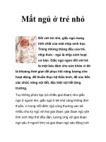 Mất ngủ ở trẻ nhỏ docx