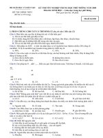 Đề thi tốt nghiệp 2009 môn sinh học ( Trang 12)