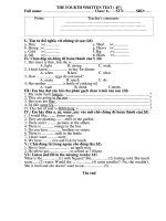 BÀI KIỂM TRA SỐ 4 KÌ II