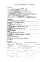 bài tập chuyên đề về động từ