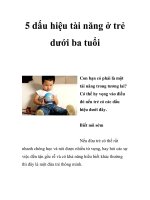 5 dấu hiệu tài năng ở trẻ dưới ba tuổi pdf
