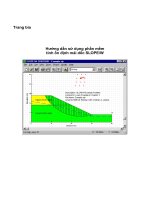 hướng dẫn sử dụng phần mềm tính ổn định mái dốc slope w