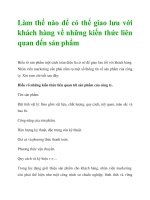 giao lưu với khách hàng về những kiến thức liên quan đến sản phẩm pot