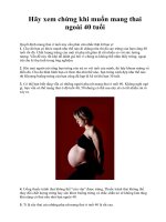 Hãy xem chừng khi muốn mang thai ngoài 40 tuổi pptx