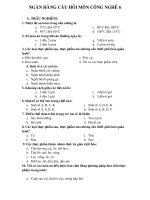 NGÂN HÀNG CÂU HỎI CN6 HKII