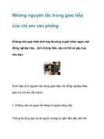 Những nguyên tắc trong giao tiếp của chị em văn phòng doc