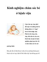 Kinh nghiệm chăm sóc bé ở bệnh viện ppsx