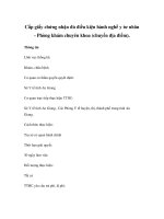 Cấp giấy chứng nhận đủ điều kiện hành nghề y tư nhân - Phòng khám chuyên khoa (chuyển địa điểm). ppt