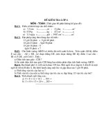 Đề khảo sát đầu vào lớp6