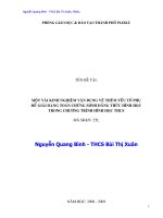 SKKN- Một vài kinh nghiệm vận dụng vẽ thêm yếu tố phụ để giải dạng toán chứng minh đẳng thức hình học  -THCS
