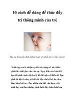 10 cách dễ dàng để thúc đẩy trí thông minh của trẻ pps