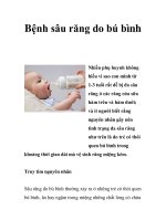 Bệnh sâu răng do bú bình docx