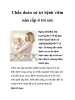 Chẩn đoán xử trí bệnh viêm não cấp ở trẻ em doc