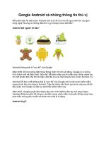 google android và những thông tin thú vị