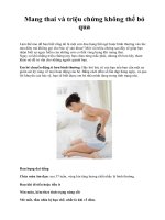 Mang thai và triệu chứng không thể bỏ qua ppt