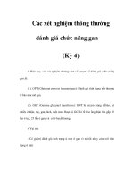 Các xét nghiệm thông thường đánh giá chức năng gan (Kỳ 4) pdf