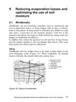 Water harvesting and soil moisture retention - chapter 9 pps