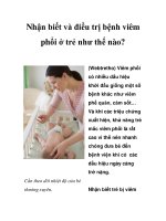 Nhận biết và điều trị bệnh viêm phổi ở trẻ như thế nào? pot
