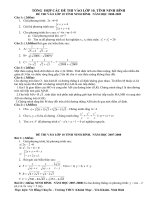 De thi vao lop 10 tinh Ninh Binh