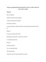 Đăng ký hoạt động Địa điểm kinh doanh đối với công ty TNHH 1 thành viên (chủ sở hữu là cá nhân) pptx