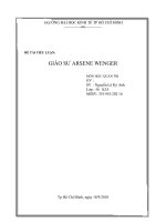 Tiểu luận về GIÁO SƯ ARSENE WENGER pot