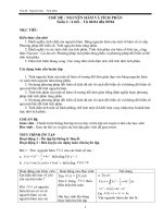 Ôn thi TNPT - Giáo án - Chủ đề Nguyên hàm - Tích phân