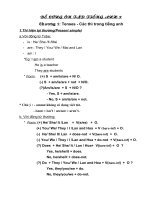 ÔN TẬP CHƯƠNG TRÌNH TIẾNG ANH 9