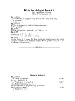 Đề-Đáp án HSG Toán 6 Y6.9