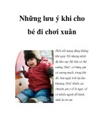 Những lưu ý khi cho bé đi chơi xuân ppsx