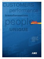1998 ANNUAL REPORT AUSTRALIA AND NEW ZEALAND BANKING GROUP LIMITED customers perfomance transformation people unique