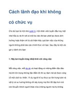 Cách lãnh đạo khi không có chức vụ potx