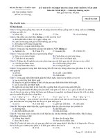 Đề thi tốt nghiệp GDTX 2009 môn sinh học ( Trang 02)
