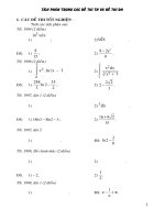 Ôn thi ĐH: Tích phân trong các đề thi TN và ĐH