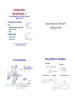 AircrAircraft Flight Dynamics Robert F. Stengel Lecture5 Configuration Aerodynamics  1