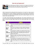 Nên chọn mua loại Laptop nào