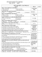 đề thi HK2 09-10 tham khảo Lý 7