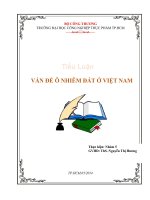 Vấn đề ô nhiễm đất ở việt nam