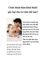 Chăn thảm bám khói thuốc gây hại cho trẻ như thế nào? pptx