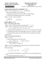 Đề thi học kỳ II môn Toán 12 CB  và đáp án