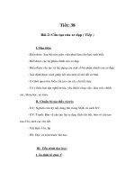 Giáo án Công nghệ lớp 9 - Cấu tạo của xe đạp ( Tiếp ) doc