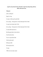 Lập hồ sơ thực hiện chế độ ưu đãi đối với người hoạt động kháng chiến bị nhiễm chất độc hoá học pptx