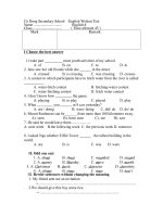 đề kiểm tra anh 8 lần 4 số 2