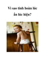 Vì sao tinh hoàn lúc ẩn lúc hiện? ppt