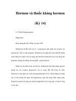 Hormon và thuốc kháng hormon (Kỳ 14) docx
