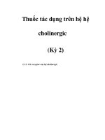 Thuốc tác dụng trên hệ cholinergic (Kỳ 2) ppt