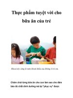 Thực phẩm tuyệt vời cho bữa ăn của trẻ pot