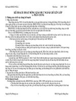 Kế hoach HĐNGLL - tỉ mỉ