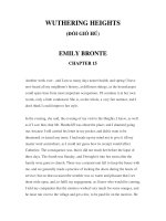 LUYỆN ĐỌC TIẾNG ANH QUA CÁC TÁC PHẨM VĂN HỌC –WUTHERING HEIGHTS (ĐỒI GIÓ HÚ) EMILY BRONTE CHAPTER 15 docx