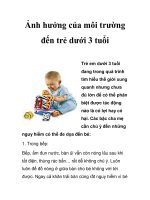 Ảnh hưởng của môi trường đến trẻ dưới 3 tuổi ppsx